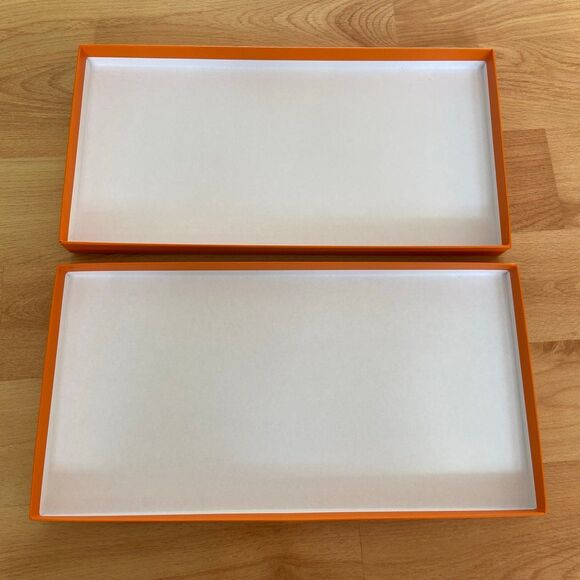 Hermes Gift Box - orange small gift box {EMPTY BOX} (14.5" x 7.25" x 1.15") [B] - Picture 6 of 8
